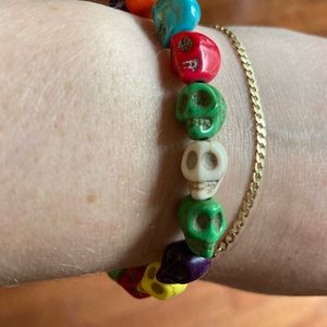 Howlite Skull Bracelet